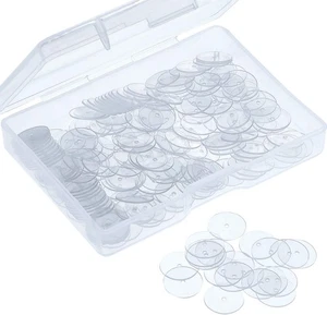 WILLBOND 200 Pcs Clear Disc Pads to Stabilize Earrings, Plastic Discs  - Picture 1 of 8