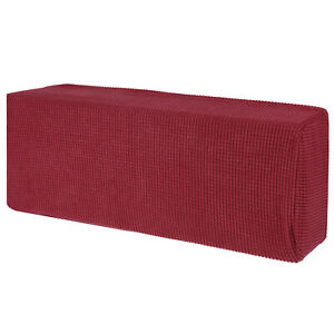 Air Conditioner Cover 35-37 Inch Knitted Elastic Cloth Dustproof Wine Red