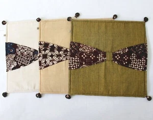 Taie d'oreiller jet ethnique tissu fait main détails batik multicolore lot de 3 NEUF - Photo 1/12