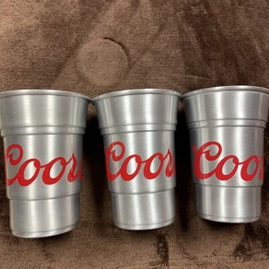 Coors/ Light Beer “Born In The Rockies” Aluminum 22oz Cups Lot Of 3, 1 Used - Picture 1 of 10