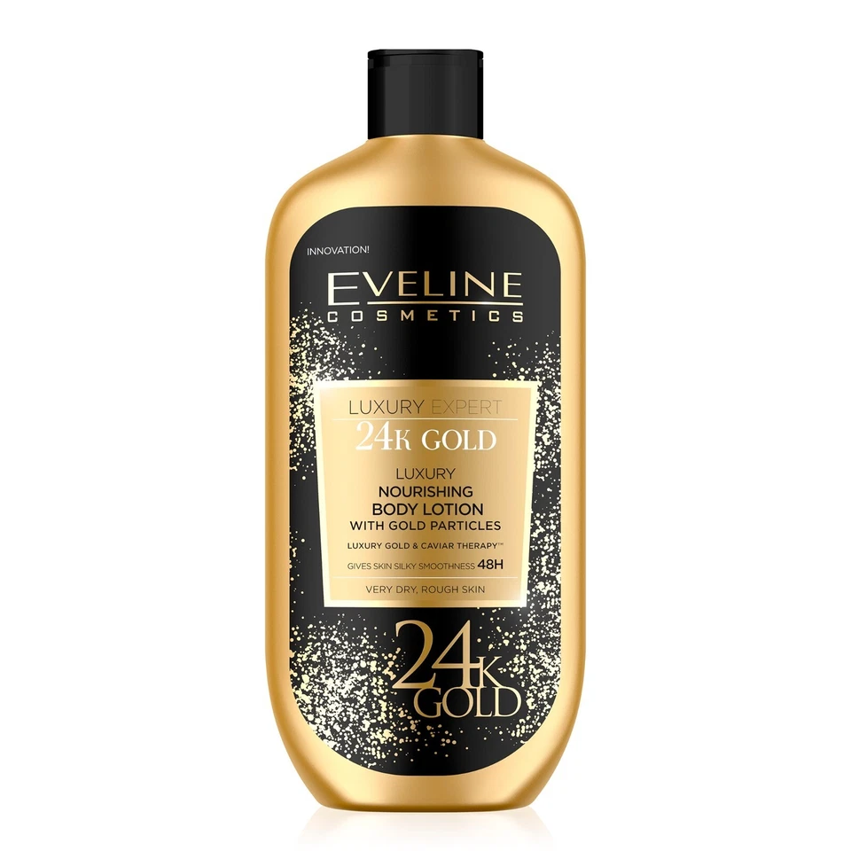 Loción corporal nutritiva Eveline Cosmetics Luxury Expert oro 24K 350 ml Foto 1 de 1