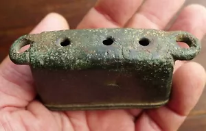 Cloche Vache Bétail Ancien Bronze Birmanie Asie Antique Burmese Cow Buffalo Bell - Imagen 1 de 5