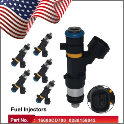 6x Inyector de combustible para Infiniti FX35 2005-2008 G35 M35 Nissan Murano 350Z V6 3,5 L Foto 1 de 4