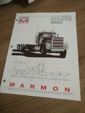 Marmon 1983 57-FB Truck Original Standard Specifications Page Brochure 