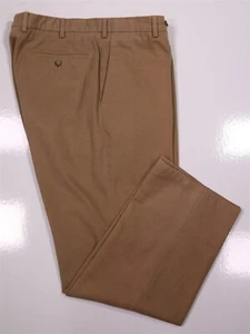 GTA il Pants Pantalone Tan Flat Front Cotton Knit Twill Chino 32x28 - Picture 1 of 8