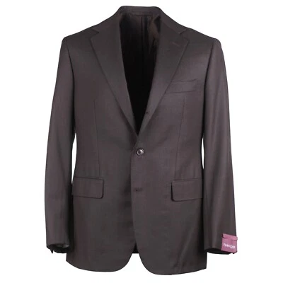 Sartoria Partenopea Slim-Fit Brown Woven Nailhead Wool Suit 42R (Eu 52) - Image 1 of 4