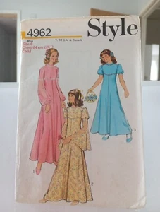 Vintage Nähen Schneiderei Muster Stil 4962 Kind Brautjungfer Kleid Brustumfang 25 Zoll - Bild 1 von 4