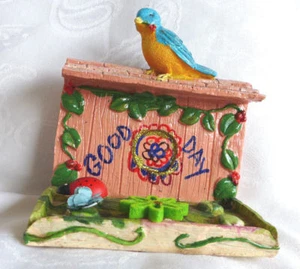 HANDGEMACHTE LACKIERTE MULTI-FARBE KERAMISCHER DEKORATIVE WANDHÄNGER. Guten Tag - Bild 1 von 10