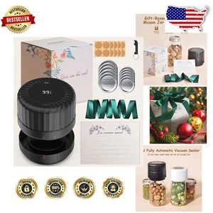 Gift Boxed Automatic Mason Jar Vacuum Sealer - Effortless Food Preservation - Picture 1 of 8