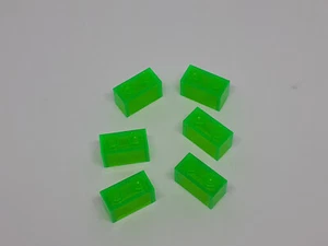 6x Lego® City Stein 3065 1x2 ohne Unterseite Rohr transparent grün 4642409 - Picture 1 of 2