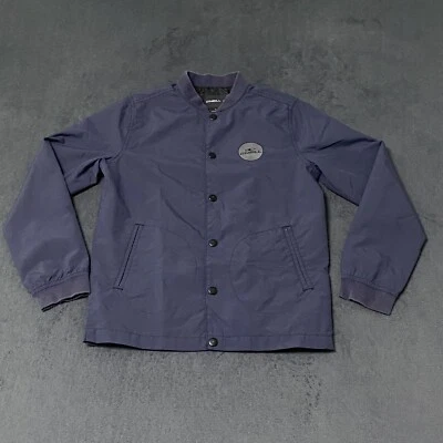 Jaqueta O’neill Juvenil Infantil Tamanho Pequeno Azul Quebra-Vento Manga Longa Snap Up Front - Imagem 1 de 4