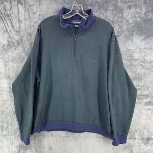 Polo Golf Ralph Lauren Herringbone Cotton 1/4 Zip Pullover Sweater Men’s Sz XL - Picture 1 of 11