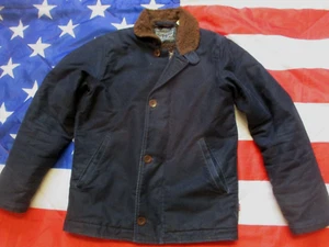 Vintage Fashion LEVI'S LEVIS US NAVY ww2 N1 N3 wool Sherpa DECK JACKET COAT - Picture 1 of 24