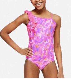 Justice for Girls Splatter Ruffle Swimsuit One Piece~Size 20~NWT - Picture 1 of 2