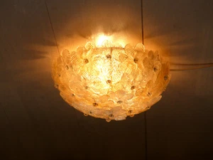 Millefiori Deckenlampe Blumen mit Gold Barovier & Toso Murano mid century - Bild 1 von 11
