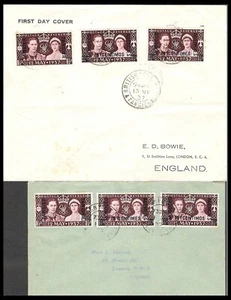 TANGIER 1937 CORONATION FDC PAIR (JF) - Picture 1 of 1