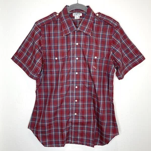 Vtg Nat Wise 1984 Sunset Strip Custom Button Down Shirt Hollywood Mens L Plaid - Picture 1 of 4