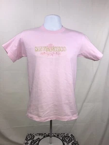 Camiseta Pequeña De Colección Años 90 INTEX San Francisco California Rosa - Imagen 1 de 12