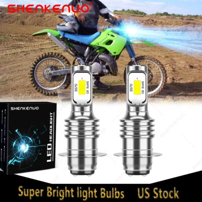 2 bombillas LED azul hielo para Kawasaki 2004 KLX300R KLX300-A9 bombillas faros EE. UU. Foto 1 de 4