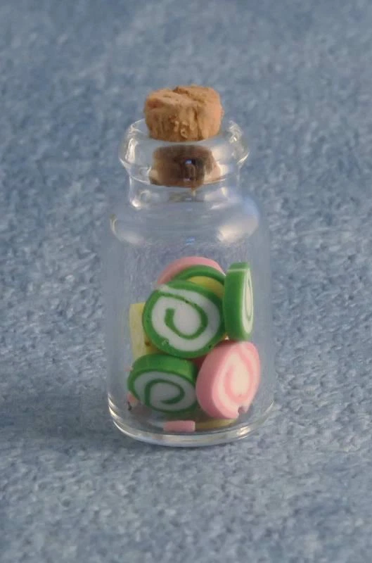 STREETS AHEAD MINIATURES MINIATURE DOLLHOUSE 1:12 SCALE - CANDY SWIRLS IN JAR - D2594