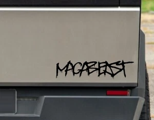 MAGABEAST Text Hood Tailgate Vinyl Decal 20 x 5 qty 2 (Fits Tesla Cybertruck) - Bild 1 von 23