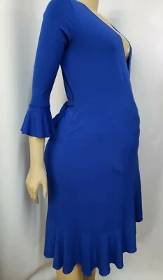 Isabella Oliver Royal Blue Maternity wrap dress size 1 #C - Image 1 of 4