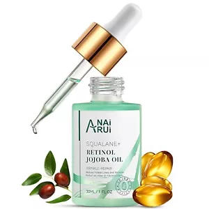 Squalane Retinol Jojoba Oil Moisturizer Wrinkle Repair Oil 1 oz - Picture 1 of 11