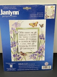 Janlynn Stamped Cross Stitch Kit God Grant Me Serenity 11” x 14” - Picture 1 of 1