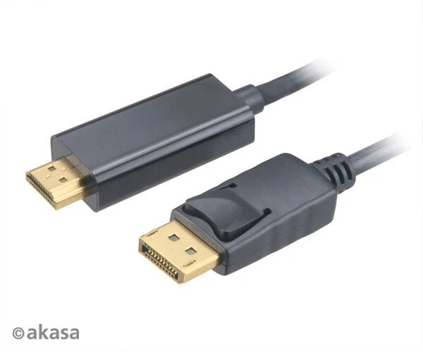 Akasa AK-CBDP20-18BK DisplayPort to HDMI Active Adaptor Cable 1.8M - Image 1 of 1