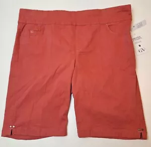 Neu mit Etikett Gloria Vanderbilt Amanda Damen-Bermudashorts Persimmon 24W - Bild 1 von 10