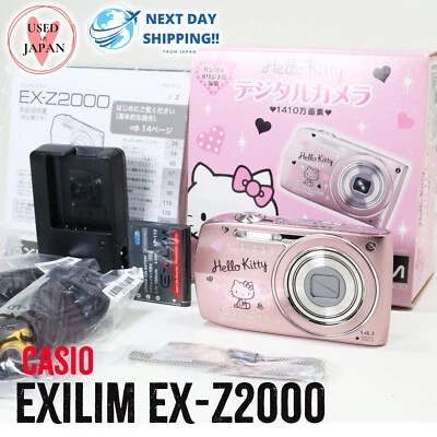 Very RARE Casio Exilim EX-Z2000 Digital Camera HELLO KITTY limited Pink JAPAN - Image 1 of 4