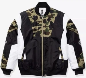 BAPE (A Bathing Ape) 1st Camo Color Block Padded Jacket Green Mens - Size 2XL - Picture 1 of 12