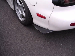 CARBON FIBER CANARD SIDE FIN LIP SPOILER FOR 93-02 MAZDA RX7 FD OEM REAR BUMPER - Picture 1 of 9