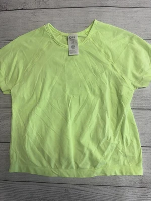 Camisa Athleta Niña Mujer 2XL Verde Neón Manga Corta Malla Sueño Loco Camiseta Grande Foto 1 de 4