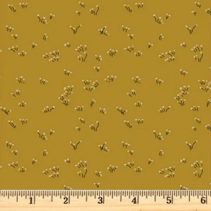 Meadow Poppy Field goldfarben 5653 AU Sale Quilt Baumwollstoff um den halben Meter - Bild 1 von 4