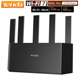 Tenda BE6L WiFi 7 Router BE5100 5011Mbps 2.5G Port Mesh Vertical Cooling - Afbeelding 1 van 14