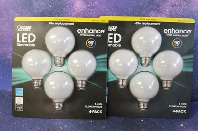 2 Packs Feit Enhance 90+ CRI 40W Replacement  LED, 2700K,Soft White 4 Pack, - Image 1 of 4