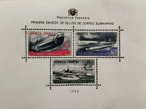 Edifil 781 HB new submarine mail sheet Spain 1938 new - Picture 1 of 2