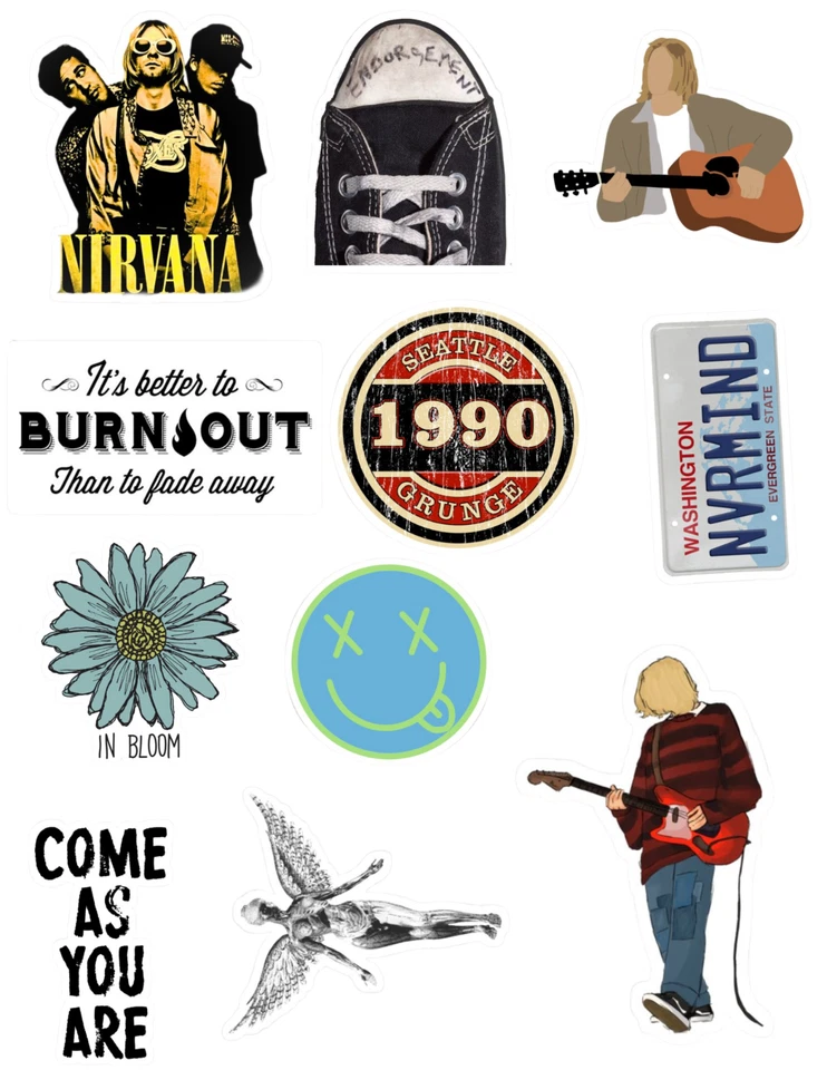 Nirvana Kurt Cobain Stickers