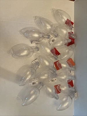 17 Bombilla de Plástico Transparente Adornos de Navidad Hágalo Usted Mismo Rellenable 145 mm cada uno Foto 1 de 4