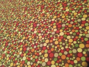 Fall Modern Dots Fabric Scrap Fall Fabric Bright Dots Circles Fabric 43x16 - Picture 1 of 2