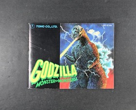 Original Godzilla Manual/Instructions Nintendo NES Toho