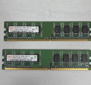 2GB Kit (2x 1GB) Hynix DDR2 PC2-5300U 667MHz Desktop RAM 240-Pin HYMP112U64CP8 - Picture 1 of 2