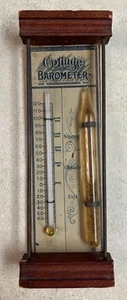 Vintage 19th Century Weather Cottage Barometer Advertising Thermometer RARE!! - Picture 1 of 6