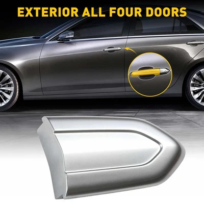 Tapa de cilindro de bloqueo de manija de puerta exterior cromada para Cadillac XTS 2013-2019 Foto 1 de 4