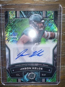 2024 Topps Resurgence Jason Kelce #RS-JKE Lime Green Auto /15 - Picture 1 of 2
