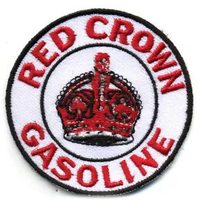 red crown gasoline patch 3" badge hot rod drag race service station motor oil - Picture 1 of 1
