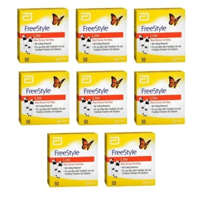 50 count lite test strips free-style - 400 strips (8 x 50) - EXP-01/2027 - Image 1 of 2