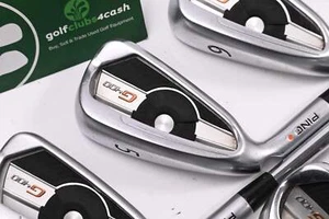 Left Hand Ping G400 Irons / 4-PW+GW / Orange Dot / Regular Flex Dynamic Gold 105 - Picture 1 of 7