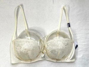 NWT Calvin Klein Women's 32C Bridal Unlined Balconette Bra QF7161 White - Picture 1 of 8
